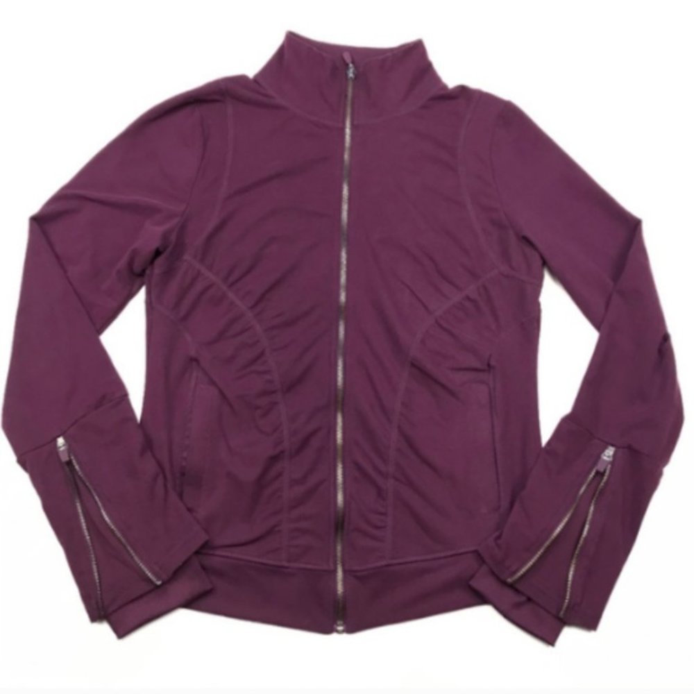 Kyodan Athletic Pullover Full Zip Jacket Maroon Sm - image 2